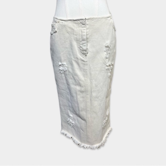 Dolce & Gabbana Cream Midi Pencil Skirt - Picture 1 of 4